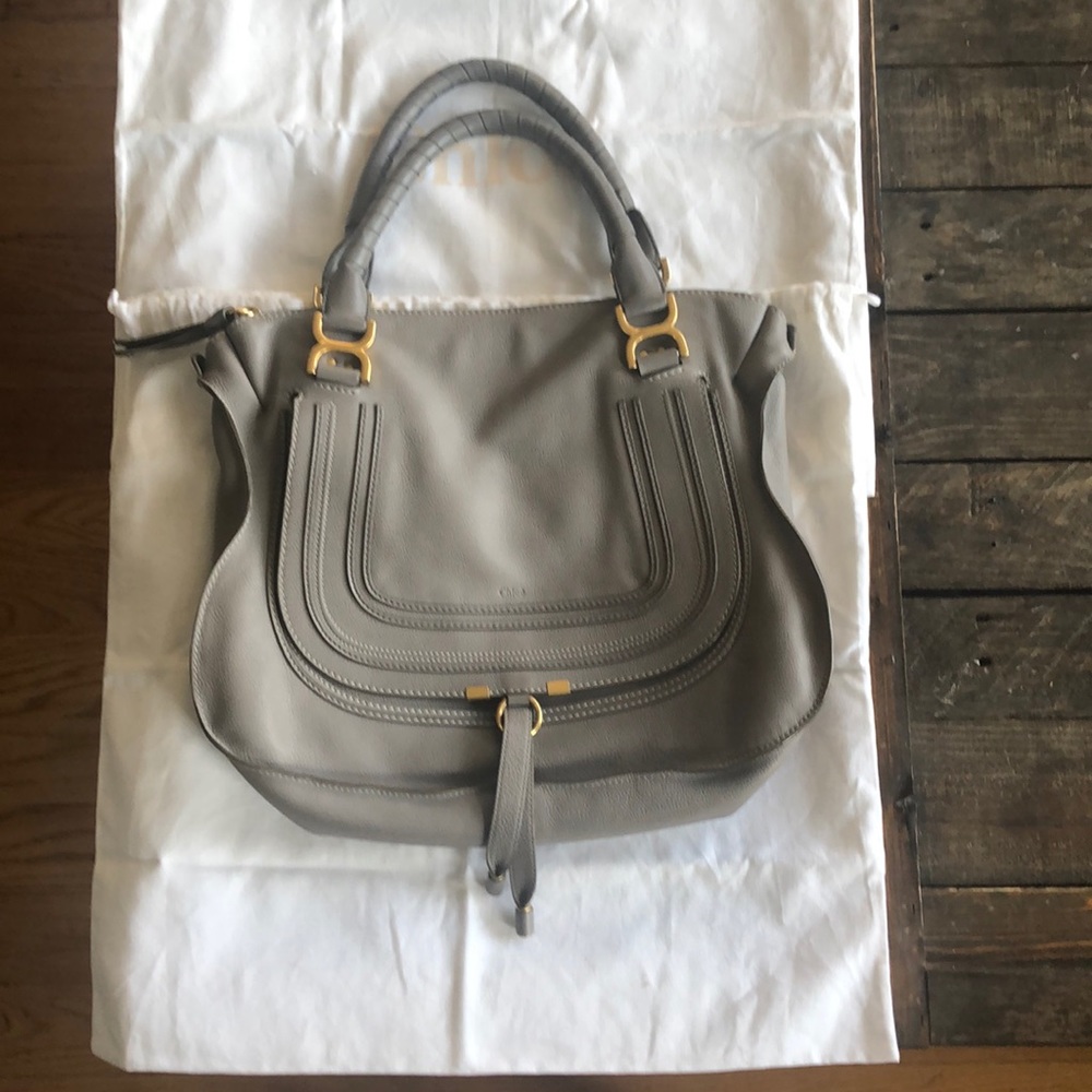 Chloe Marcie Large textured leather tote